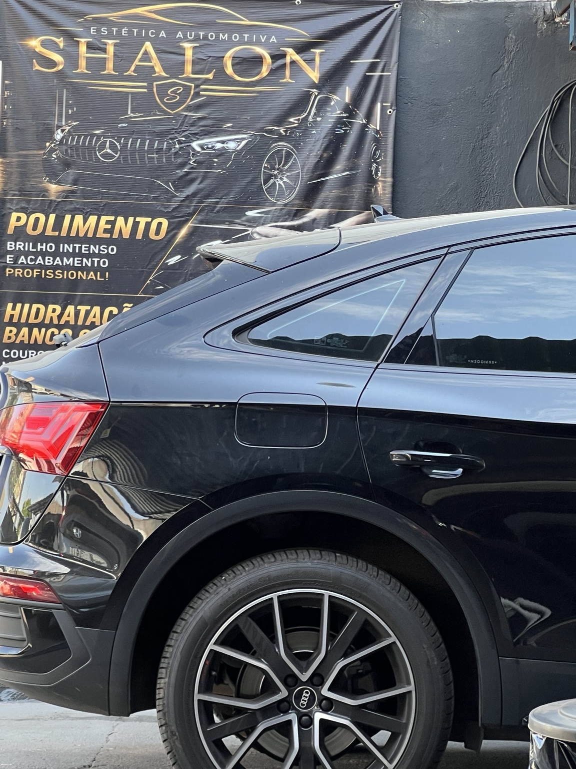 Audi preto atendido na Estética Automotiva Shalon